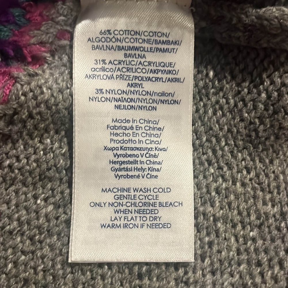 Vintage Chaps Fair Isle Cotton Blend Sweater Size Petite Small - Picture 9 of 10
